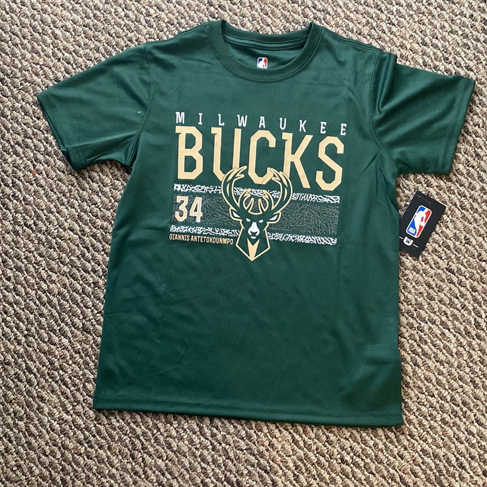 NBA Milwaukee bucks (Giannis Anteyokounmpo) dry fit shirt
